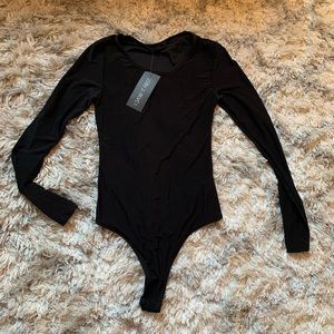 Black long sleeve bodysuit